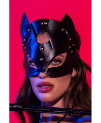 Masque félin en faux cuir - Mapalé